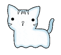 Ghost Cat Halloween Sticker by Tutimon