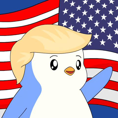 Donald Trump Crypto GIF by Pudgy Penguins