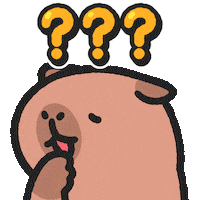 Capybara What Sticker by sansanplanet
