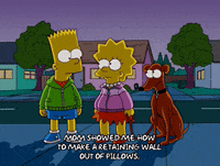 bart simpson wall GIF