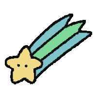 atataka_ionsen giphyupload star shooting star キラキラ Sticker