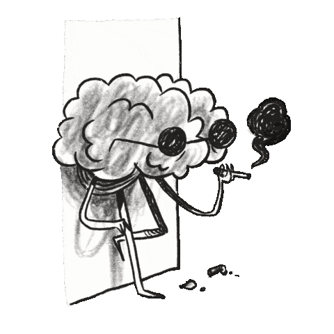 lache smoke bad brain depresion Sticker