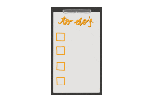 To Do Orange Sticker by Bundesschülervertretung