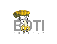 BDTIFreefly logo flag banana skydive Sticker
