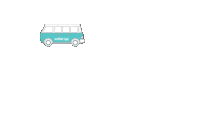 wakeuphostels van roadtrip vw road trip Sticker