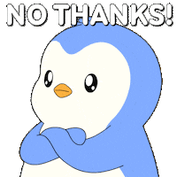 No Thank You Smh Sticker by Pudgy Penguins