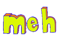 Meh Unimpressed Sticker