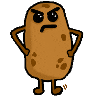 Angry Potato Sticker