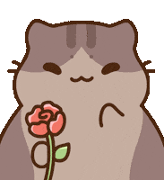 Cat Rose Sticker by Bichi Mao