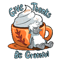 Give Thanks Autumn Sticker by The Sad Times