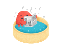 relax bubbles Sticker by Blendle