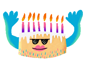 Celebrate Happy Birthday Sticker by Jon Hanlan