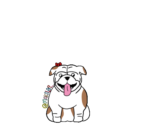 english bulldog love Sticker by makala9_