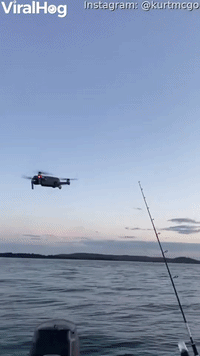 Pilot Dives Into Water to Save Drone