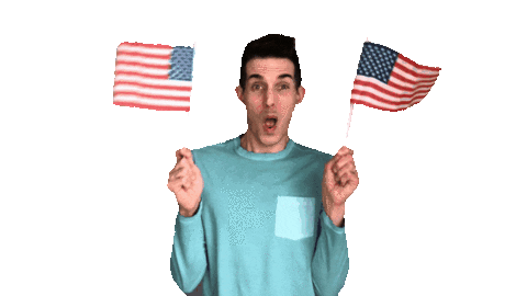 Happy American Sticker by Matt Tolbert