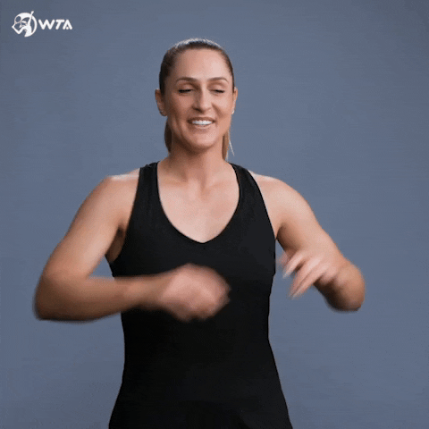 Warm Up Smile GIF by WTA