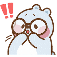 Shocked Blue Bear Sticker by Tonton Friends