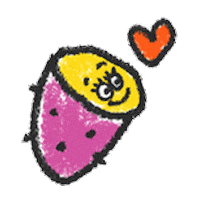 ewokakuhitoyu potato はーと 食べ物 おやつ Sticker
