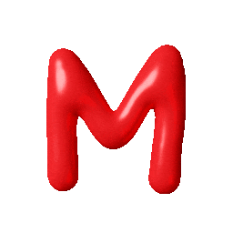 3D Letter Sticker