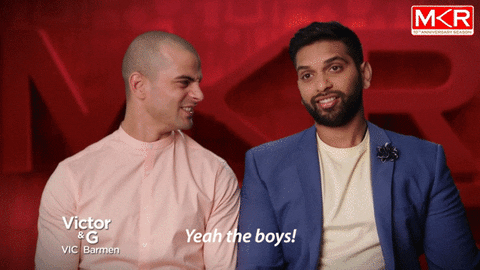 boys mkrau GIF by My Kitchen Rules