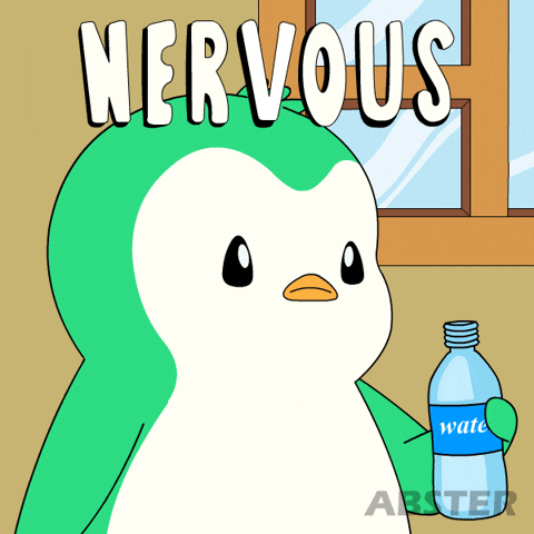 Scared Penguin GIF by Abster