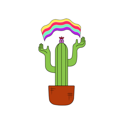 gobr trip bounce tropical cacto Sticker