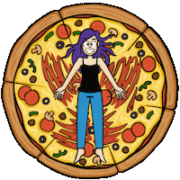 Pizza Snow Sticker