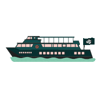 Boat Ferry Sticker by Travelier