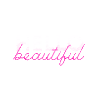 Hello Beautiful Sticker by A Body Vibe