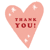 Heart Thank You Sticker