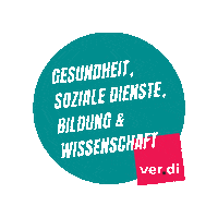 verdigesundheitsozialesnrw gesundheit gewerkschaft verdi fachbereichc Sticker