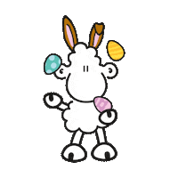Bunny Easter Sticker by SHEEPWORLD AG