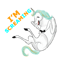 Unicorn Screaming Sticker