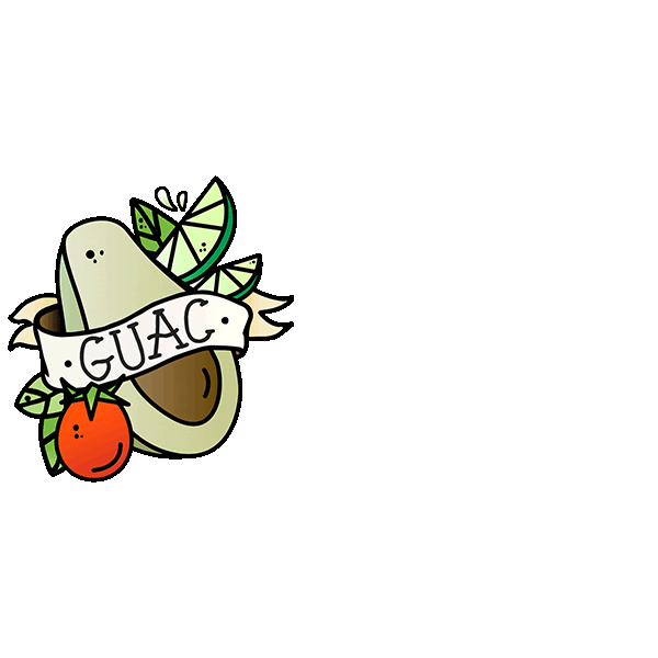 officialdeltaco psychedelic tacos guacamole guac Sticker