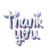 3D Thank You Sticker by Mora Vieytes