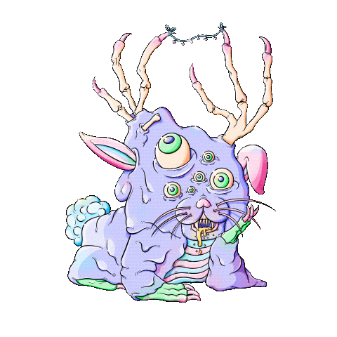 klamabang giphyupload wink creepy monster Sticker