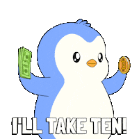 Give I Want It Sticker by Pudgy Penguins