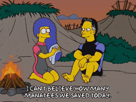 camping marge simpson GIF