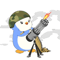 War Fire Sticker by Pudgy Penguins