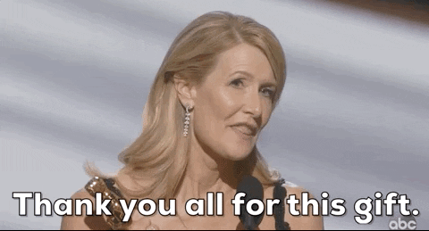 Laura Dern Thank You GIF by The Academy Awards