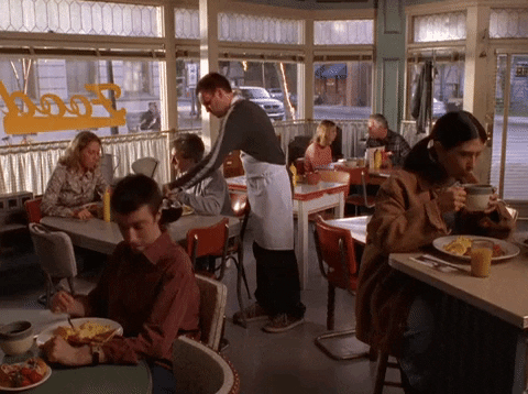 season 5 lukes diner GIF by Gilmore Girls 
