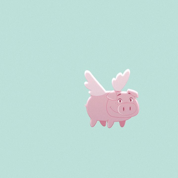 Flying Pig Lol GIF by PositivelyPigasus