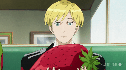 giant food strawberry GIF by Funimation