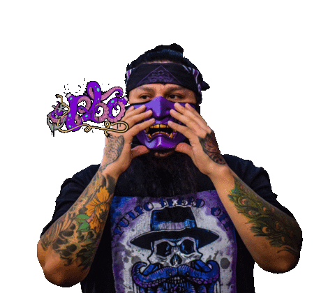 Skull Beard Sticker by PBO