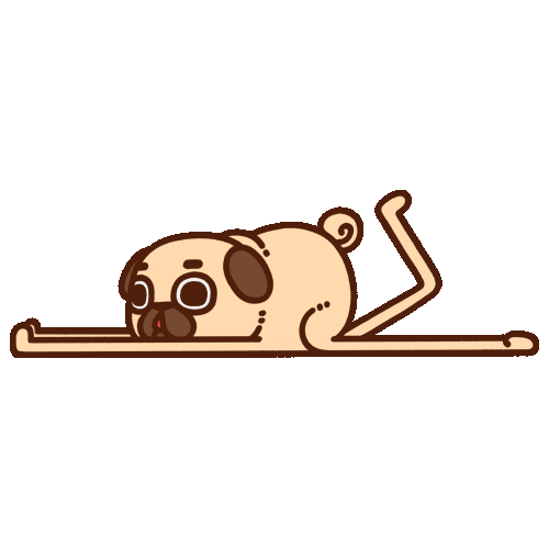 Hanging Out April Fools Sticker by Puglie Pug