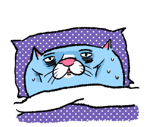 Sleep Neko Sticker by ehcat