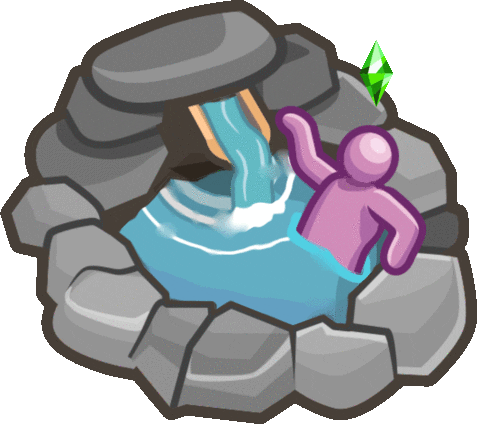 Relaxing Hot Springs Sticker by The Sims