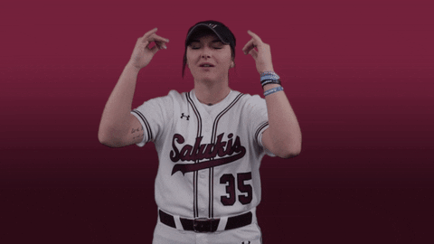 siusalukis giphyupload siu salukis siusoftball GIF