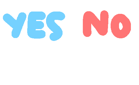 Yes Or No Love Sticker by Ai and Aiko