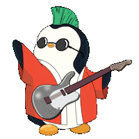 Rock And Roll Yes Sticker by Pudgy Penguins